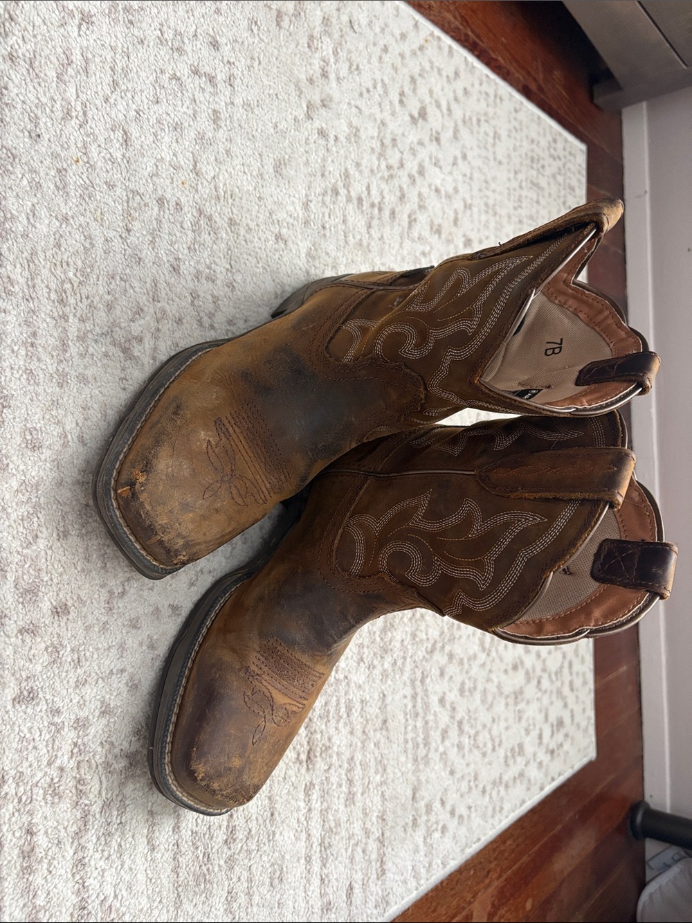 Classic Brown Leather Women’s Western Work Boots